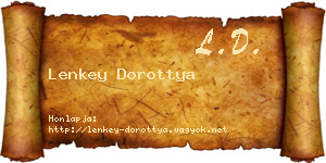 Lenkey Dorottya névjegykártya